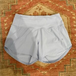 Light Blue Lululemon Speed Up Shorts